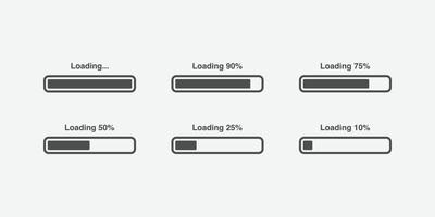 Set of loading icons. Isolated loading icon vector design.