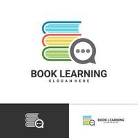 Chat Book logo vector template, Creative Book logo design concepts