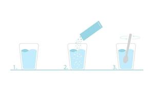 vector illustration how to brew drink. Isolated with background.