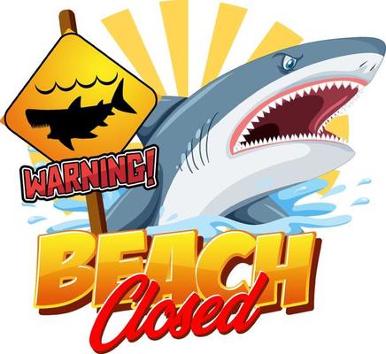 Word design for beach closed