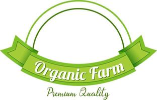 Logo design with words organic farm vector