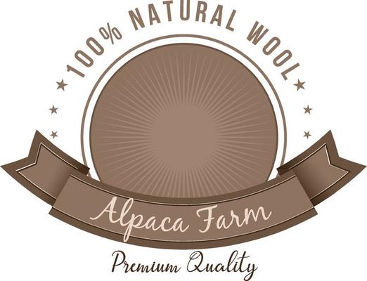 Alpaca farm logo template for wool products