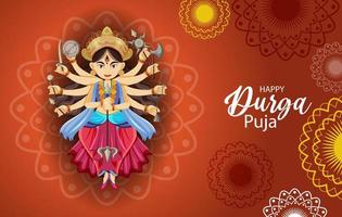 Durga Puja Indian festival banner vector