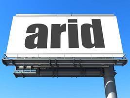 arid word on billboard photo