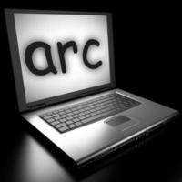 arc word on laptop photo