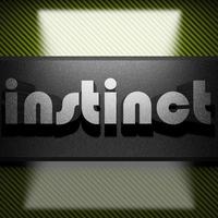 instinct word of iron on carbon photo