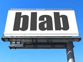 blab word on billboard photo