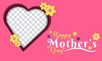 Happy Mothers Day Background. Mother Day Photo Frame Design vector