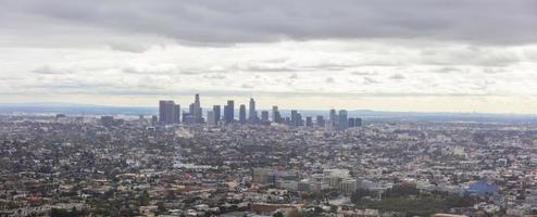 Los Angeles California, December 26, 2019, View of Los Angeles downtown from Griffith Observatory
