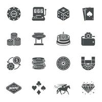 Casino Gambling Bet Icons. Vector Illustrator