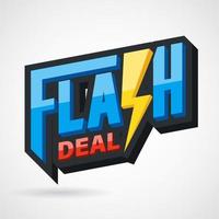 Flash Deal, Label banner sign for marketing design. vector illustration