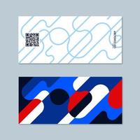 cupón de tarjeta de boleto y cupón en nuevas líneas y colores modernos vector