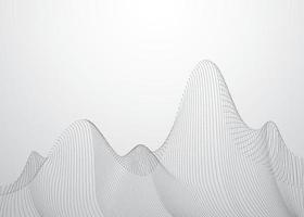 Dots mesh wave digital background. Vector Illustration
