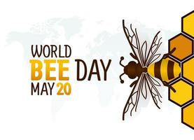 vector graphic of world bee day good for world bee day celebration. flat design. flyer design.flat illustration.
