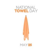 gráfico vectorial del día nacional de la toalla bueno para la celebración del día nacional de la toalla. diseño plano. diseño de volante. ilustración plana.