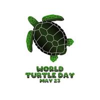 vector graphic of world turtle day good for world turtle day celebration. flat design. flyer design.flat illustration.