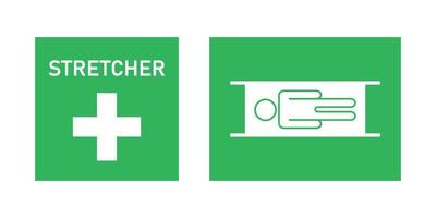 Stretcher sign. First AID icon. Vector