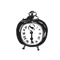 Table Clock sketch. Vector