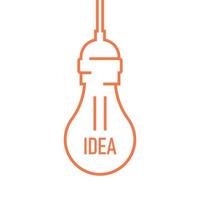 icono de línea de bombilla de idea. concepto de negocio de innovación. símbolo del poder de la mentalidad. vector