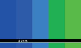 No signal screen TV. Television screen error. Color bars technical problems. Vector illustration