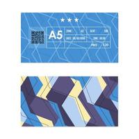 Ticket card coupon modern colorful. Element template for graphics design. Vector illustration