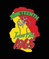 JUNETEENTH JUNE 19TH 1865 T-SHIRT DESIGN vector