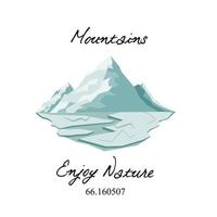 illustration vector graphic of ice mountains,enjoy nature,suitable for background,banner,poster,etc.