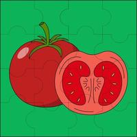 Ripe tomatoes suitable for children's puzzle vector illustration