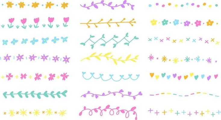 Flower Line Border Vector Art, Icons, and Graphics for Free Download