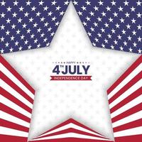día de la independencia 4 de julio fondo patriótico vector