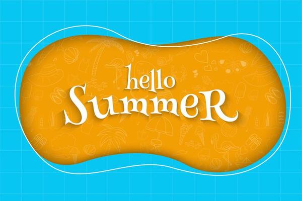 Summer background layout banner design, Horizontal posters, greeting cards, headers for websites