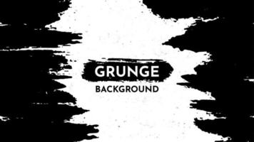 Abstract black ink brush banner with grunge effect on white background. Dirty paint texture splat. Vector illustration