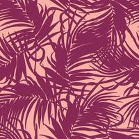 Beautiful tropical leaves branch  seamless pattern design. Tropical leaves seamless floral pattern background. Trendy Brazilian illustration. Spring summer design for fashion, prints vector