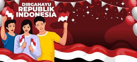 Background of Hari Kemerdekaan Indonesia vector
