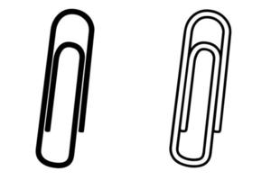 Paperclip set icon. Paperclip vector illustration on white background.