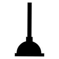 Toilet plunger icon. House cleaning tools, domestic equipment, repair sink bath clog, household duties, fix kitchen blockage concept. Vector illustration.