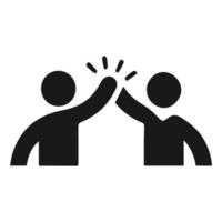 High five people icon on white background. Vector illustration.