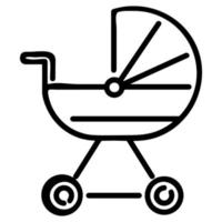 Stroller, pram, baby icon in vector. logotype. Simple baby carriage icon vector illustration.