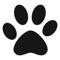 icono de vector de impresión de pata de perro y gato. ilustración vectorial