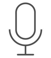 Microphone Icon flat line design vector. Radio mic icon on white background. vector
