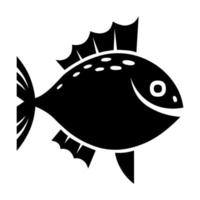 Fish icon on white background. Vector illustration.