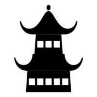 icono del templo japonés. ilustración simple del icono de vector de templo japonés para diseño web aislado sobre fondo blanco.