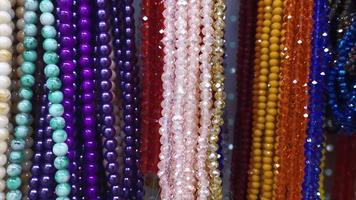 Background with colorful shiny beads video