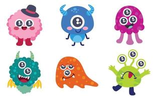 Cute and Funny Monsters Collection vector