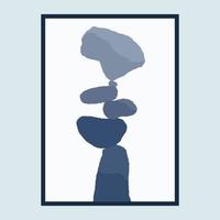 rock balancing minimalist poster art vector