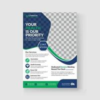 Healthcare Medical Flyer Design Template vector