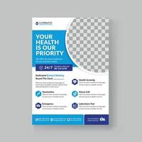 Healthcare Medical Flyer Design Template vector