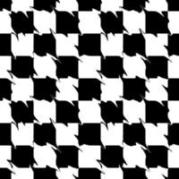 BLACK AND WHITE CHECKERED SEAMLESS BACKGROUND WITH SMEARED CELLS IN A VECTOR