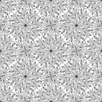 fondo de vector transparente blanco y negro con adorno floral redondo