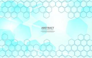 Fondo de tecnología hexagonal abstracto vector